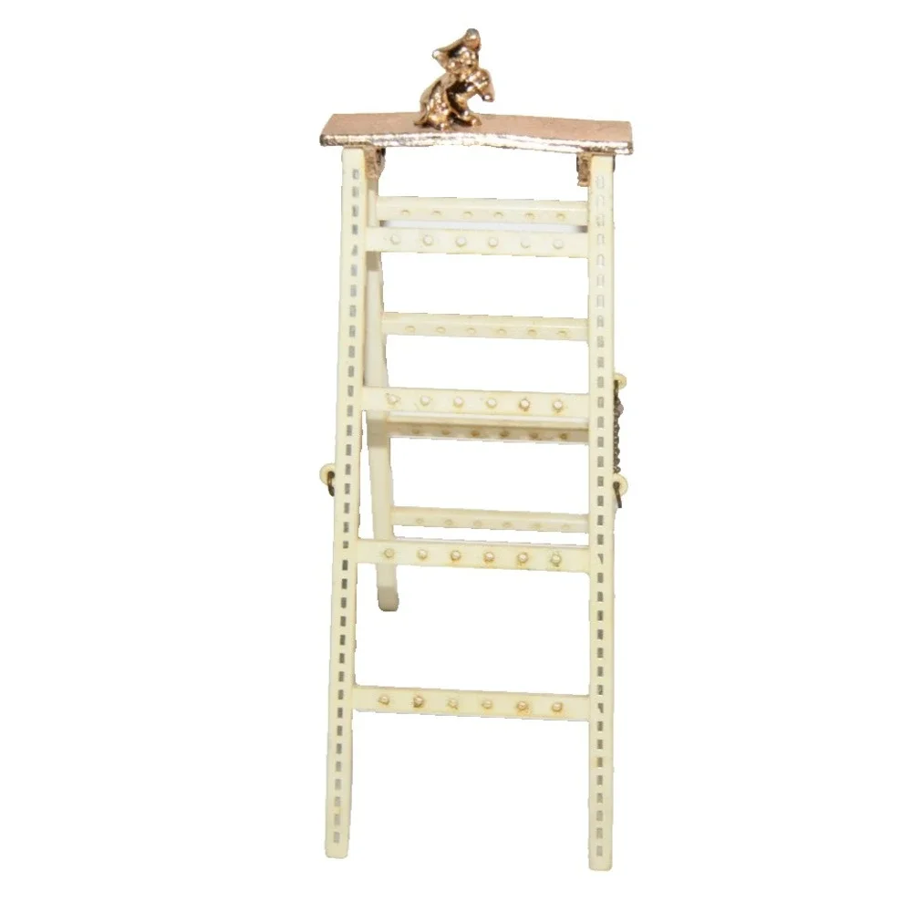Vtg Jameco Gold Tone Kitten Cat Earring  Ladder Holder Cream Stand